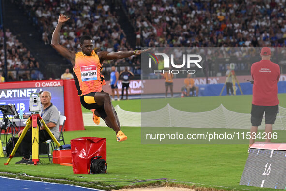 Lazaro MARTINEZ (CUB) competes in Triple Jump Men during the IAAF Wanda Diamond League: Golden Gala Pietro Mennea at Olympic Stadium in Rome...