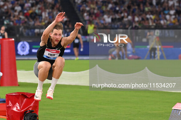 Max HEss (GER) competes in Triple Jump Men during the IAAF Wanda Diamond League: Golden Gala Pietro Mennea at Olympic Stadium in Rome, Italy...