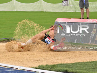 Max HEss (GER) competes in Triple Jump Men during the IAAF Wanda Diamond League: Golden Gala Pietro Mennea at Olympic Stadium in Rome, Italy...