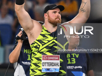 Payton Otterdahl (USA) competes in Shot Put Men during the IAAF Wanda Diamond League: Golden Gala Pietro Mennea at Olympic Stadium in Rome,...