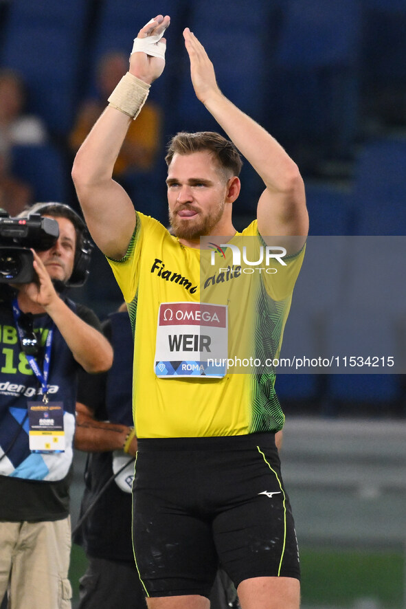 Zane WEIR (ITA) competes in Shot Put Men during the IAAF Wanda Diamond League: Golden Gala Pietro Mennea at Olympic Stadium in Rome, Italy,...