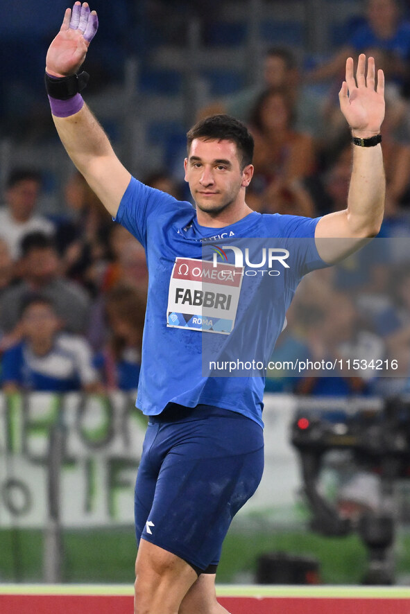 Leonardo Fabbri (ITA) competes in Shot Put Men during the IAAF Wanda Diamond League: Golden Gala Pietro Mennea at Olympic Stadium in Rome, I...