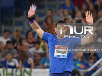 Leonardo Fabbri (ITA) competes in Shot Put Men during the IAAF Wanda Diamond League: Golden Gala Pietro Mennea at Olympic Stadium in Rome, I...