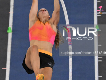 Angelica Moser (SUI) competes in Pole Vault Women during the IAAF Wanda Diamond League: Golden Gala Pietro Mennea at Olympic Stadium in Rome...