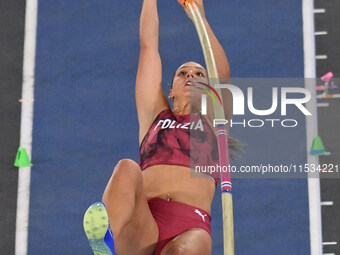 Elisa Molinarolo (ITA) competes in Pole Vault Women during the IAAF Wanda Diamond League: Golden Gala Pietro Mennea at Olympic Stadium in Ro...