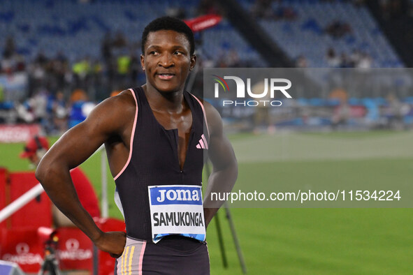 Muzala SAMUKONGA (ZAM) competes in the 400m Men during the IAAF Wanda Diamond League: Golden Gala Pietro Mennea at Olympic Stadium in Rome,...