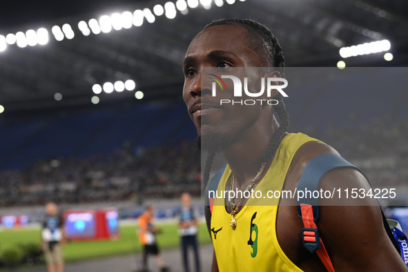 Andy Diaz Hernandez (ITA) competes in Triple Jump Men during the IAAF Wanda Diamond League: Golden Gala Pietro Mennea at Olympic Stadium in...