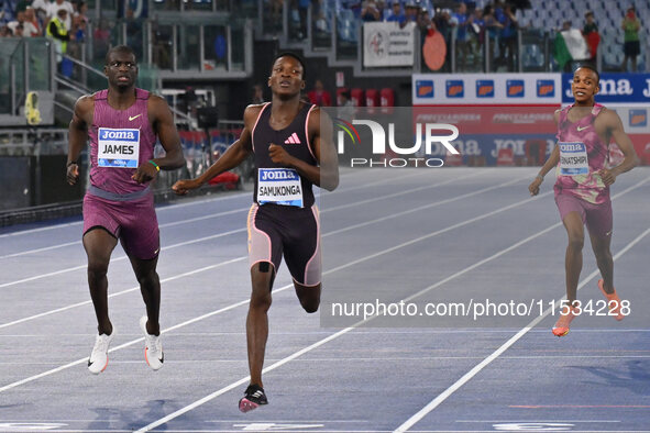 Muzala SAMUKONGA (ZAM) competes in the 400m Men during the IAAF Wanda Diamond League: Golden Gala Pietro Mennea at Olympic Stadium in Rome,...