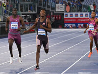 Muzala SAMUKONGA (ZAM) competes in the 400m Men during the IAAF Wanda Diamond League: Golden Gala Pietro Mennea at Olympic Stadium in Rome,...