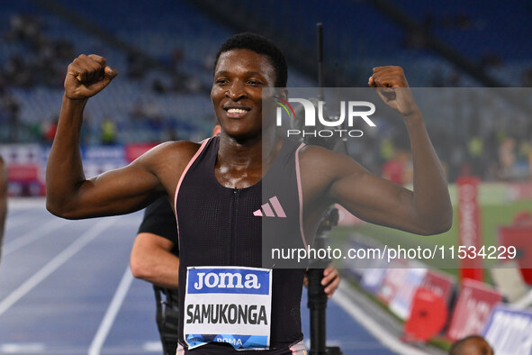 Muzala SAMUKONGA (ZAM) competes in the 400m Men during the IAAF Wanda Diamond League: Golden Gala Pietro Mennea at Olympic Stadium in Rome,...