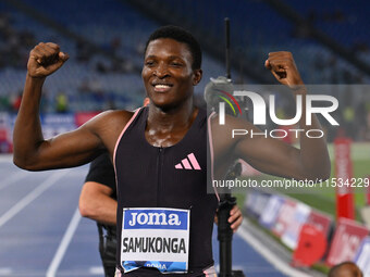 Muzala SAMUKONGA (ZAM) competes in the 400m Men during the IAAF Wanda Diamond League: Golden Gala Pietro Mennea at Olympic Stadium in Rome,...