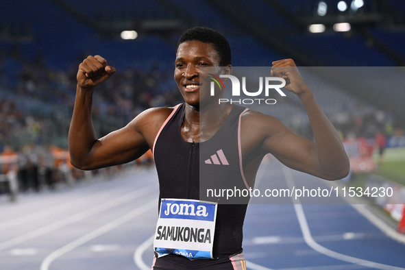 Muzala SAMUKONGA (ZAM) competes in the 400m Men during the IAAF Wanda Diamond League: Golden Gala Pietro Mennea at Olympic Stadium in Rome,...