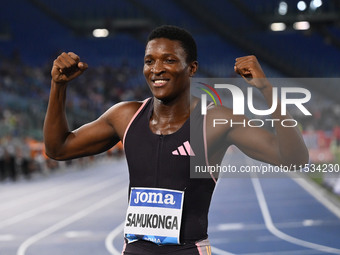 Muzala SAMUKONGA (ZAM) competes in the 400m Men during the IAAF Wanda Diamond League: Golden Gala Pietro Mennea at Olympic Stadium in Rome,...