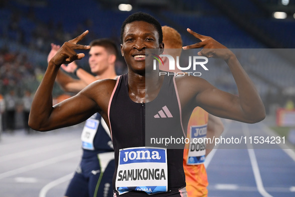 Muzala SAMUKONGA (ZAM) competes in the 400m Men during the IAAF Wanda Diamond League: Golden Gala Pietro Mennea at Olympic Stadium in Rome,...