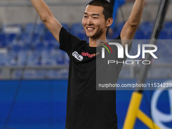 Sanghyeok WOO (KOR) competes in High Jump Men during the IAAF Wanda Diamond League: Golden Gala Pietro Mennea at Olympic Stadium in Rome, It...