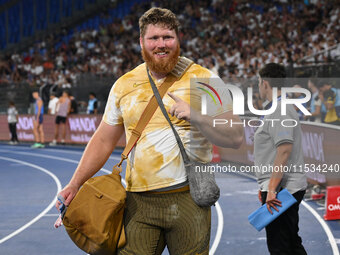 Ryan Crouser (USA) competes in Shot Put Men during the IAAF Wanda Diamond League: Golden Gala Pietro Mennea at Olympic Stadium in Rome, Ital...