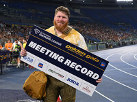 Ryan Crouser (USA) competes in Shot Put Men during the IAAF Wanda Diamond League: Golden Gala Pietro Mennea at Olympic Stadium in Rome, Ital...