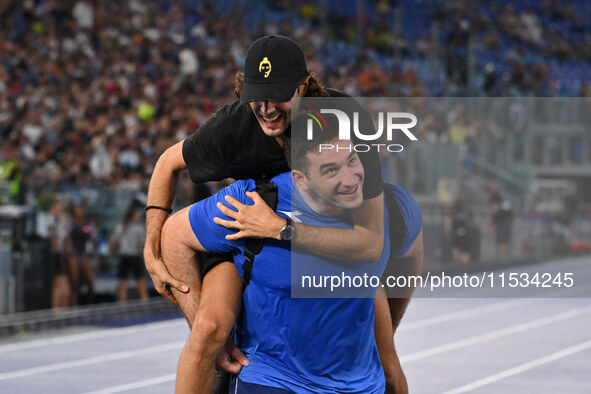 Leonardo Fabbri (ITA) and Gianmarco Tamberi (ITA) participate in the IAAF Wanda Diamond League: Golden Gala Pietro Mennea at Olympic Stadium...