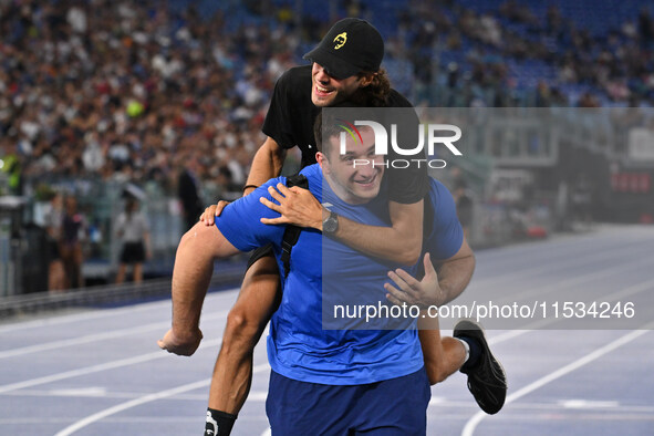 Leonardo Fabbri (ITA) and Gianmarco Tamberi (ITA) participate in the IAAF Wanda Diamond League: Golden Gala Pietro Mennea at Olympic Stadium...