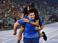 Leonardo Fabbri (ITA) and Gianmarco Tamberi (ITA) participate in the IAAF Wanda Diamond League: Golden Gala Pietro Mennea at Olympic Stadium...