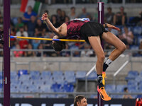 Gianmarco Tamberi (ITA) competes in the high jump during the IAAF Wanda Diamond League: Golden Gala Pietro Mennea at Olympic Stadium in Rome...