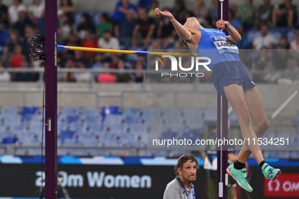 Manuel LANDO (ITA) competes in High Jump Men during the IAAF Wanda Diamond League: Golden Gala Pietro Mennea at Olympic Stadium in Rome, Ita...