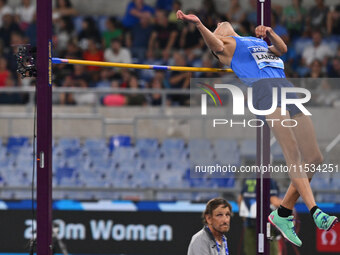 Manuel LANDO (ITA) competes in High Jump Men during the IAAF Wanda Diamond League: Golden Gala Pietro Mennea at Olympic Stadium in Rome, Ita...