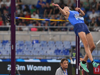 Manuel LANDO (ITA) competes in High Jump Men during the IAAF Wanda Diamond League: Golden Gala Pietro Mennea at Olympic Stadium in Rome, Ita...