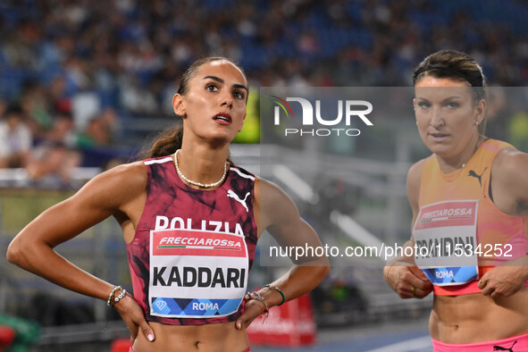 Dalia Kaddari (ITA) competes in the 200m Women during the IAAF Wanda Diamond League: Golden Gala Pietro Mennea at Olympic Stadium in Rome, I...