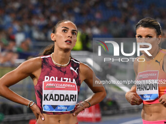 Dalia Kaddari (ITA) competes in the 200m Women during the IAAF Wanda Diamond League: Golden Gala Pietro Mennea at Olympic Stadium in Rome, I...