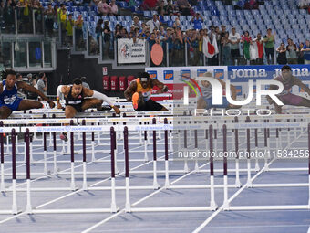 Sasha ZHOYA (FRA) competes in the 110m Hurdles Men during the IAAF Wanda Diamond League: Golden Gala Pietro Mennea at Olympic Stadium in Rom...