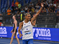 Lorenzo Ndele Simonelli (ITA) competes in the 110m Hurdles Men during the IAAF Wanda Diamond League: Golden Gala Pietro Mennea at Olympic St...