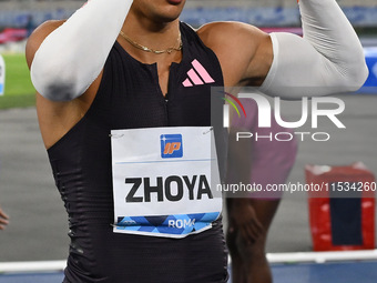 Sasha ZHOYA (FRA) competes in the 110m Hurdles Men during the IAAF Wanda Diamond League: Golden Gala Pietro Mennea at Olympic Stadium in Rom...