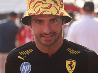 Carlos Sainz of Ferrari before the Formula 1 Italian Grand Prix at Autodromo Nazionale di Monza in Monza, Italy on September 1, 2024. (