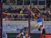 Romaine Beckford (JAM) competes in the Men's High Jump during the IAAF Wanda Diamond League: Golden Gala Pietro Mennea at Olympic Stadium in...