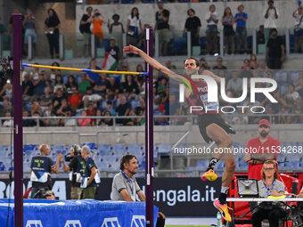 Gianmarco Tamberi (ITA) competes in the high jump during the IAAF Wanda Diamond League: Golden Gala Pietro Mennea at Olympic Stadium in Rome...