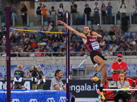 Gianmarco Tamberi (ITA) competes in the high jump during the IAAF Wanda Diamond League: Golden Gala Pietro Mennea at Olympic Stadium in Rome...