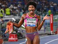 Anna COCKRELL (USA) competes in the 400m Hurdles Women during the IAAF Wanda Diamond League: Golden Gala Pietro Mennea at Olympic Stadium in...