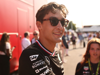 George Russell of Mercedes before the Formula 1 Italian Grand Prix at Autodromo Nazionale di Monza in Monza, Italy on September 1, 2024. (