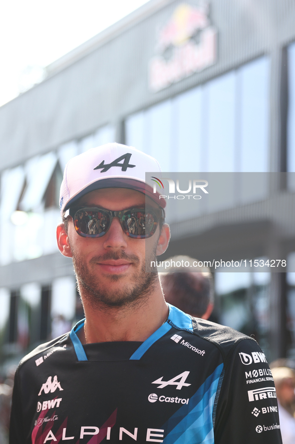 Pierre Gasly of Alpine before the Formula 1 Italian Grand Prix at Autodromo Nazionale di Monza in Monza, Italy on September 1, 2024. 