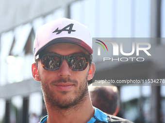 Pierre Gasly of Alpine before the Formula 1 Italian Grand Prix at Autodromo Nazionale di Monza in Monza, Italy on September 1, 2024. (