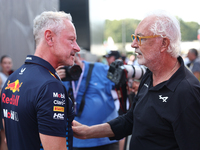 Jonathan Wheatley and Flavio Briatore before the Formula 1 Italian Grand Prix at Autodromo Nazionale di Monza in Monza, Italy on September 1...