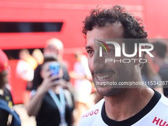 Daniel Ricciardo of RB before the Formula 1 Italian Grand Prix at Autodromo Nazionale di Monza in Monza, Italy on September 1, 2024. (