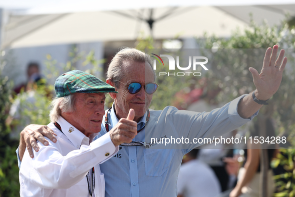 Jackie Stewart and Jacky Ickx before the Formula 1 Italian Grand Prix at Autodromo Nazionale di Monza in Monza, Italy on September 1, 2024. 