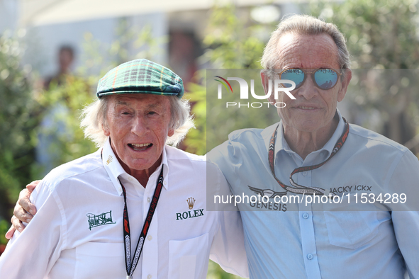 Jackie Stewart and Jacky Ickx before the Formula 1 Italian Grand Prix at Autodromo Nazionale di Monza in Monza, Italy on September 1, 2024. 