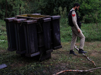 Burglars steal a 250 KV power transformer from Tarzoo Sopore in Baramulla district, Jammu and Kashmir, India, on September 1, 2024. The inte...