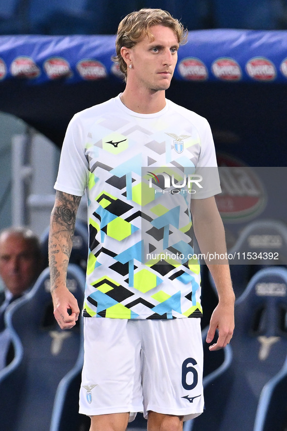 Nicolo Rovella of S.S. Lazio during the 3rd day of the Serie A Championship between S.S. Lazio and A.C. Milan at the Olympic Stadium in Rome...