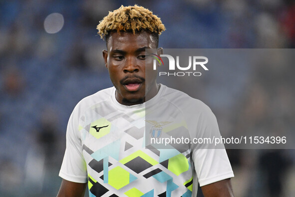 Fisayo Dele-Bashiru of S.S. Lazio during the 3rd day of the Serie A Championship between S.S. Lazio and A.C. Milan at the Olympic Stadium in...