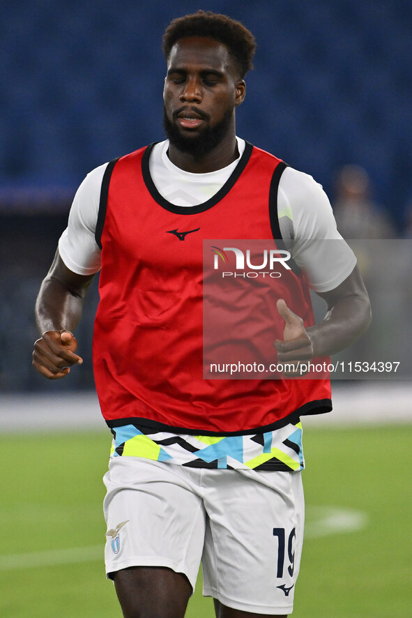 Boulaye Dia of S.S. Lazio during the 3rd day of the Serie A Championship between S.S. Lazio and A.C. Milan at the Olympic Stadium in Rome, I...