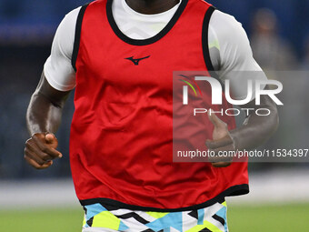 Boulaye Dia of S.S. Lazio during the 3rd day of the Serie A Championship between S.S. Lazio and A.C. Milan at the Olympic Stadium in Rome, I...